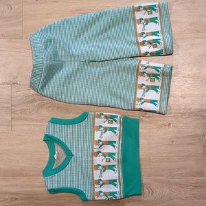 Vintage Carter's Boy's Christmas Outfit - Vest & Bell Bottoms, size 24 months
